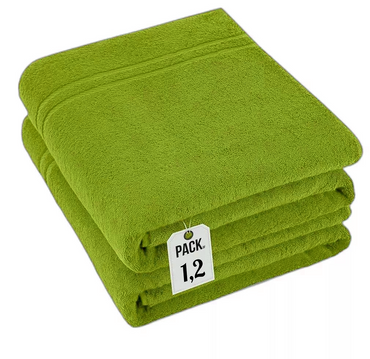 Pack of 2 Extra Large Super Jumbo Bath Sheets 100% Egyptian Cotton Super Soft Luxury Towel (100 x 200 cm) Towelsworld